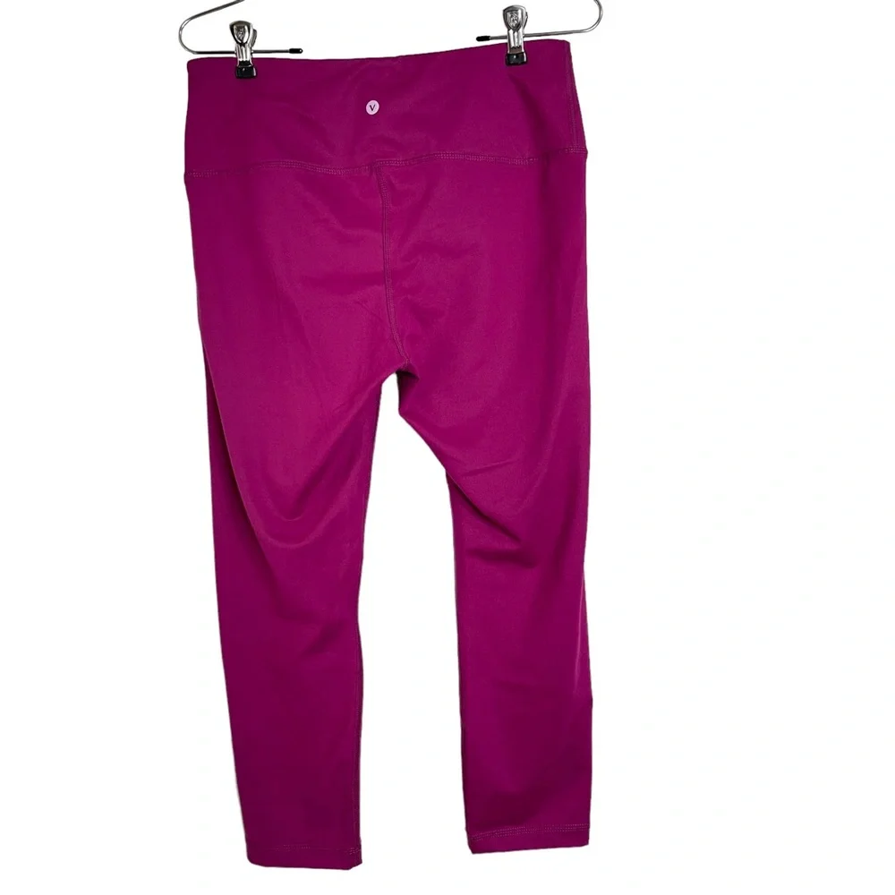 VELOSITY Leggings Activewear Athleisure Magenta Pocket Stretch Casual Size L - Picture 2 of 8